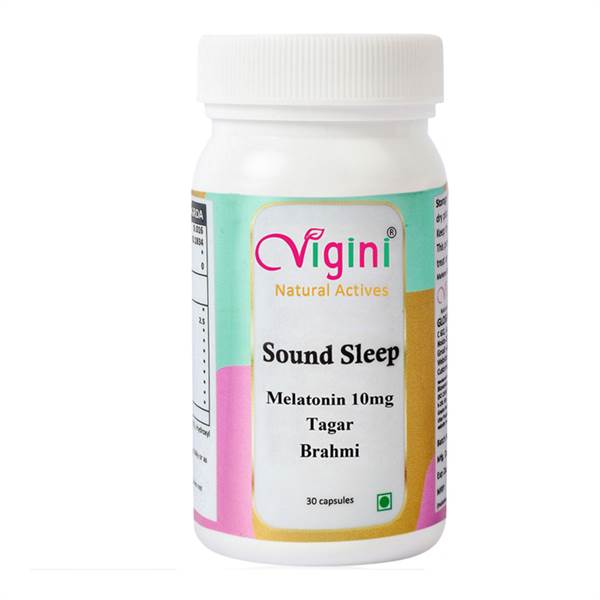 Vigini Sound Sleep Melatonin 10mg Non-Habit Forming Restful Deep Sleeping Caps